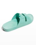 Freedom Moses Faux Dual-Buckle Slide Sandals