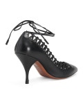 ㈜재우인터내셔날 | ALAIA 90mm Calf Leather Pumps With Studs And Ankle Wrap Tie