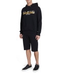 Balmain Mens Foil Tape Logo Hoodie Balmain Mens Foil Tape Logo Hoodie