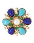 Ben-Amun 24k Gold-Plated Mosaic Pin | Neiman Marcus
