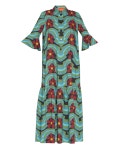Figue Eliza Floral-Print Tassel Silk Midi Kaftan | Neiman Marcus