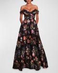 Marchesa Notte Sleeveless Pleated Chiffon Halter Gown | Neiman Marcus