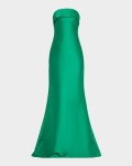 Badgley Mischka Collection Draped Cold-Shoulder Halter Gown | Neiman Marcus Badgley Mischka Collection Draped Cold-Shoulder... 