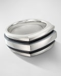 David Yurman Mens 13mm Deco Cigar Band Ring | Neiman Marcus David Yurman Mens 13mm Deco Cigar Band Ring