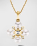 David Yurman Renaissance Pearl Necklace in Yellow Gold with Diamonds | Neiman Marcus David Yurman Renaissance Pearl Necklace in... 