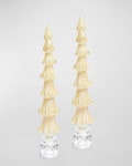 MacKenzie-Childs Tree Dinner Ivory Candles, Set of 2 | Neiman Marcus MacKenzie-Childs Tree Dinner Ivory Candles, Set of 2