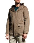 Corneliani Mens Oatmeal Wool Parka | Neiman Marcus Corneliani Mens Oatmeal Wool Parka