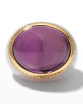 Sanalitro 18K Yellow Gold Love Ring with Chalcedony and Ameth, Size 6-8 | Neiman Marcus Sanalitro 18K Yellow Gold Love Ring with... 