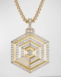 David Yurman Carlyle Pendant with Diamonds in 18K Gold, 44.5mm | Neiman Marcus David Yurman Carlyle Pendant with Diamonds in 18K... 