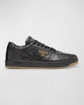 Prada Mens Downtown Napa Leather Low-Top Sneakers | Neiman Marcus Prada Mens Downtown Napa Leather Low-Top Sneakers