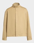 Jil Sander Mens Boxy Cotton-Silk Poplin Jacket | Neiman Marcus Jil Sander Mens Boxy Cotton-Silk Poplin Jacket