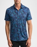 Robert Graham Mens Cusco Short-Sleeve Shirt | Neiman Marcus Robert Graham Mens Cusco Short-Sleeve Shirt