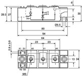 [SEMIKRON] SKKT 162/16 E 반도체 > 싸이리스터 > SCR모듈 (주)엘레파츠 - 엘레파츠 SKKT 162/16 E