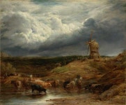 ‘Landscape(‘The Windmill’)‘, John Linnell, 1844–5, exhibited 1845 | Tate