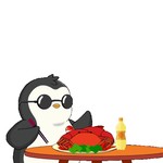 Pudgy Pudgypenguin Sticker - Pudgy Pudgypenguin Food - GIF 탐색 및 공유