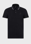 Stretch cotton jersey polo shirt with EA7 logo  | Man | Ea7 ‎Stretch Cotton Jersey Polo Shirt With EA7 Logo ‎ for ‎Men... 