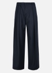 MÉLANGE FLANNEL TROUSERS WITH PLEATS for Men | Emporio Armani