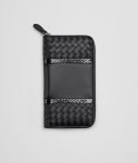 Bottega Veneta® - ネロ イントレチャート ナッパ アイヤーズ ディテール ジップアラウンドウォレット
