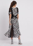 Crepon dress with panels printed in an all-over hearts pattern | Woman | Emporio Armani ‎Crepon Dress With Panels Printed In An... 