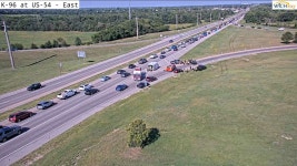 Crash at K-96 ramp from Kellogg causes traffic, ramp reopened