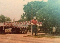 A tall Paul Bunyan statue once reigned at Macon car shop. Where is the tire man now?