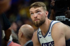 Kings-Warriors: Domantas Sabonis says battered, bruised left eye hurts going into Game 7