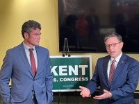 House Speaker Mike Johnson fundraises for Joe Kent in Vancouver
