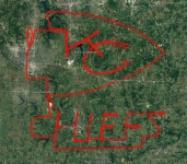 Kansas City pilot finds new space to decorate for Super Bowl LVIII