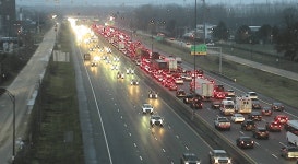 Crash on I-90 east slows morning traffic