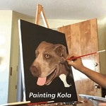 Painting Dog GIF - Painting Dog Art - GIF 탐색 및 공유