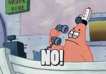 No! GIF - Spongebob Squarepants Nickelodeon Patrick - GIF 탐색 및 공유