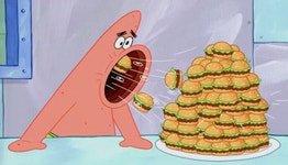 Patrick Star Krabby Patty GIF - Patrick Star Krabby Patty Competitive Eating - GIF 탐색 및 공유