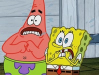 Spongebob Squarepants Patrick Star GIF - Spongebob Squarepants Patrick Star Scared Face - GIF 탐색 및 공유