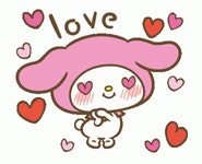 Mymelody Love Sticker - Mymelody Love Hearts - GIF 탐색 및 공유