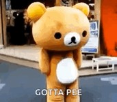 Rilakkuma Bear GIF - Rilakkuma Bear Gotta Pee - GIF 탐색 및 공유