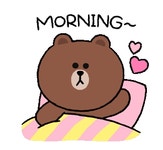 Brown Line Brown Sticker - Brown Line brown Good morning - GIF 탐색 및 공유