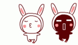 Rabbits Bunnies Sticker - Rabbits Bunnies White Rabbit - GIF 탐색 및 공유