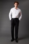Trousers | Black Twill Stretch Tailored Fit Smart Trousers | Burton