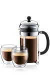 Cafetieres | Bodum Chambord Coffee Maker 8 Cup 1L & 2 Double Wall Pavina Glass 0.35L | Bodum