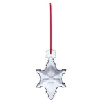 Christmas Decorations | Noel Plaquette 2017 Crystal Snowflake Annual Christmas Ornament Clear | baccarat