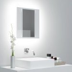 Bathroom Furniture | LED Bathroom Mirror Cabinet High Gloss White 40x12x45 cm | Berkfield Home