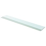 Shelves & Bookcases | Shelves 2 pcs Panel Glass Clear 110x15 cm | Berkfield Home