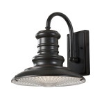 Lighting | Redding Station 1 Light Outdoor Medium Dome Wall Lantern Light Restoration Bronze IP44 E27 | Netlighting