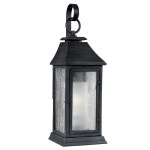 Lighting | Shepherd 1 Light Outdoor Medium Wall Lantern Light Weathered Zinc IP44 E27 | Netlighting