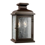 Lighting | Pediment 2 Light Outdoor Small Wall Lantern Light Dark Copper IP44 E14 | Netlighting
