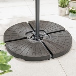 Garden Furniture | Cantilever Parasol Base Banana Umbrella Stand Fan Shape Sand Water 66kg | Christow