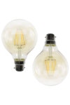 Lighting | Pack of 2 Gold Tint 4W B22 Bayonet Cap Globe Bulb | BHS Lighting