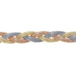 Jewellery | 3-Colour Silver Platted Foxtail Spiga Bracelet - BRC108 | Jewelco London Jewellery | 3-Colour Silver  Platted Foxtail... 
