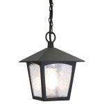 Lighting | IP43 1 Bulb Chain Lantern Light Black LED E27 100W Bulb External d00215 | Loops
