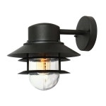 Lighting | Outdoor IP44 Wall Light Sconce Black LED E27 60W Bulb Outside External d00303 | Loops